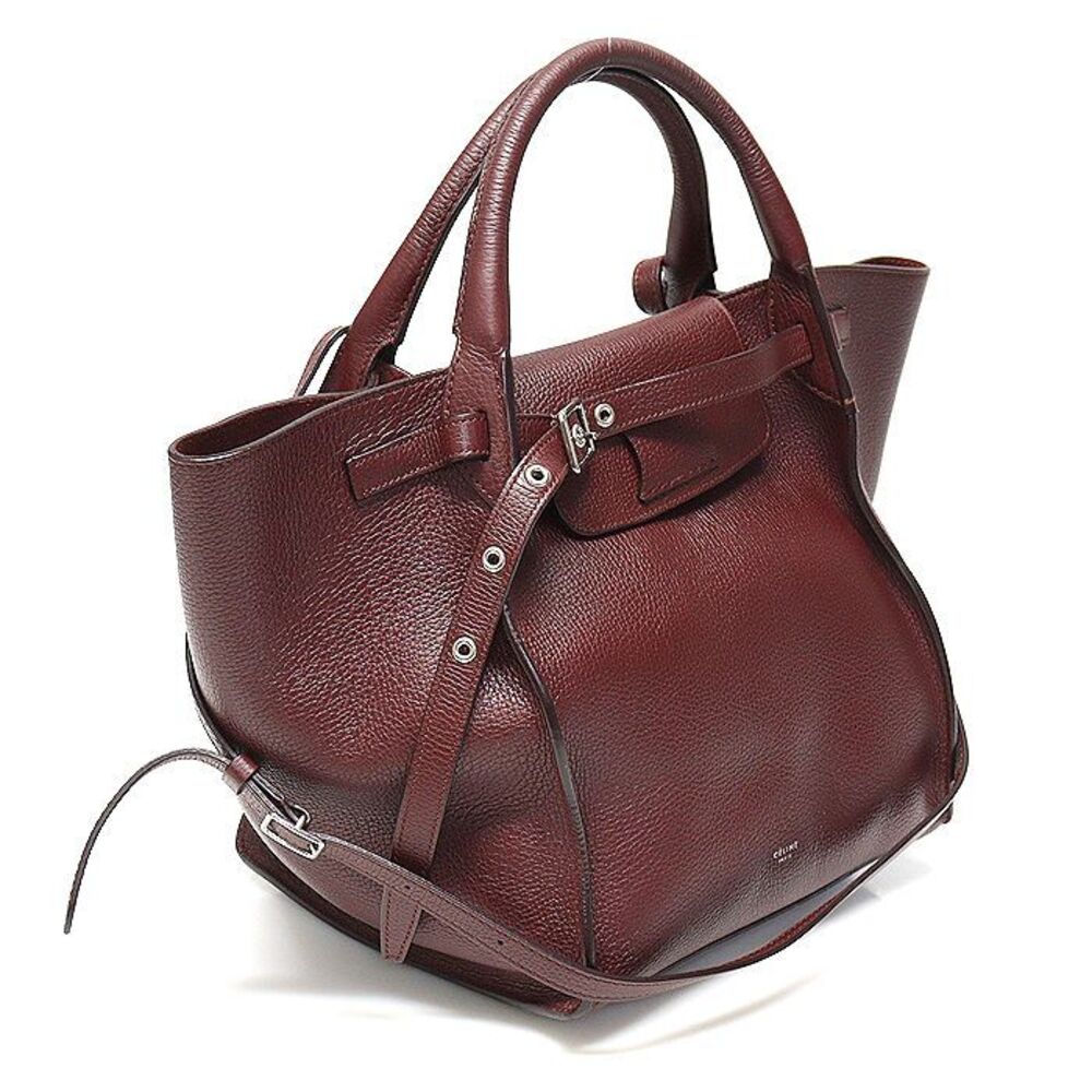 Wine Grained Calfskin Big Bag Small Long Strap - Picture 3 of 7